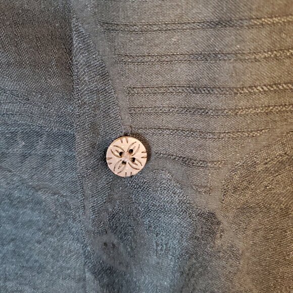 Tommy Bahama Mens 100% Silk Shirt XL Black Hibiscus Floral Tropical Relaxed Fit - Picture 9 of 16